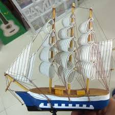 Wooden Sailing Boats Ship Model | Handcrafted Boat Home Decoration