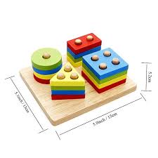 Lewo Wooden Puzzle Toddler Toys Shapes