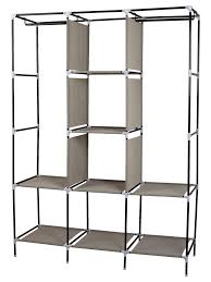 3 Door Fancy & Portable Foldable Closet Wardrobe Storage Organizer With Shelves Foe Multi Purpose