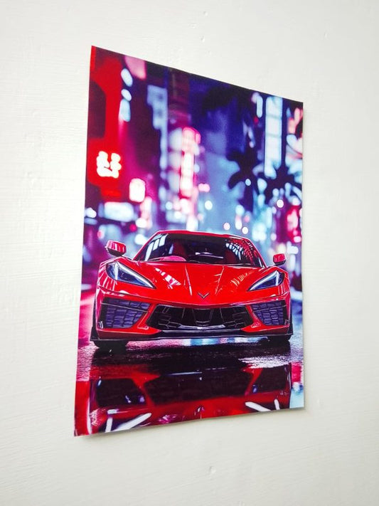 Metal Wall Art, Car Design Metal Printed Wall Décor