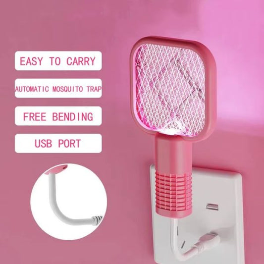 Mini Usb Rechargeable Mosquito Racket With Uv Light
