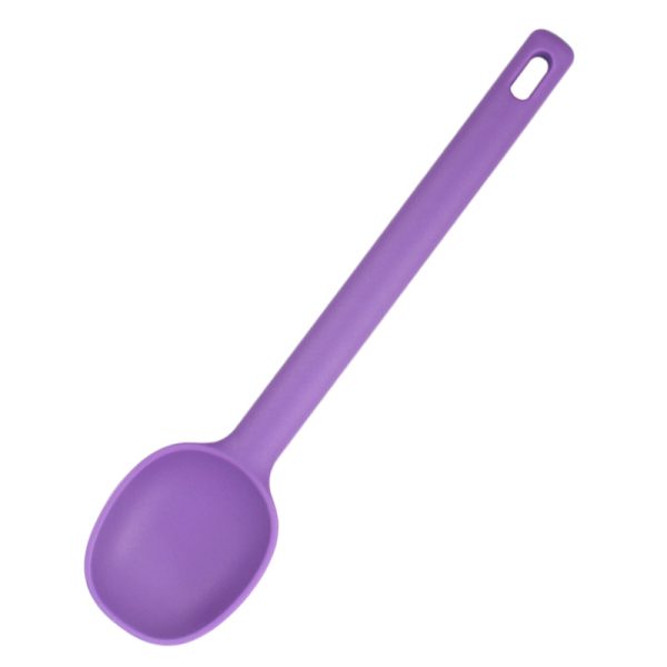 1 Piece Serving Spoon Long Handle Silicone  ( Random Color )