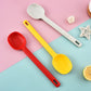 1 Piece Serving Spoon Long Handle Silicone  ( Random Color )