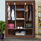 3 Door Fancy & Portable Foldable Closet Wardrobe Storage Organizer With Shelves Foe Multi Purpose
