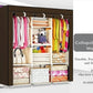 3 Door Fancy & Portable Foldable Closet Wardrobe Storage Organizer With Shelves Foe Multi Purpose