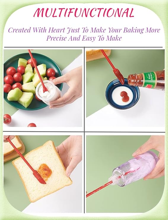 3 Pcs Mini Silicone Telescopic Spatula And Scooping Spoon