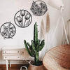 (3 Pcs Set )3d Floral Abstract Wooden Wall Art