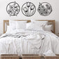 (3 Pcs Set )3d Floral Abstract Wooden Wall Art