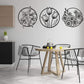 (3 Pcs Set )3d Floral Abstract Wooden Wall Art