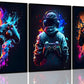 3pcs Cool Gaming Wall Art Retro Video Game Sticky Phototiles Wall Frames