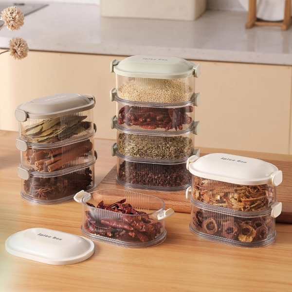 4 Layers MulBoxti-layered Seasoning Spice Storage