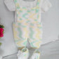 Handmade Crochet Baby Outfit with Matching Shoes – 1 Year Old ( Random color) )