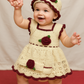 Handmade Crochet Baby Girl Dress Set – Customizable Size & Color