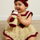 Handmade Crochet Baby Girl Dress Set – Customizable Size & Color