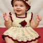 Handmade Crochet Baby Girl Dress Set – Customizable Size & Color