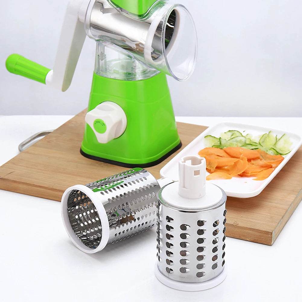 Tabletop Drum Grater | Manual Vegetable Cutter Slicer & Grater ( Random Color )