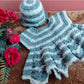Handmade Woolen Baby Frock with Hat – Customizable Size & Color