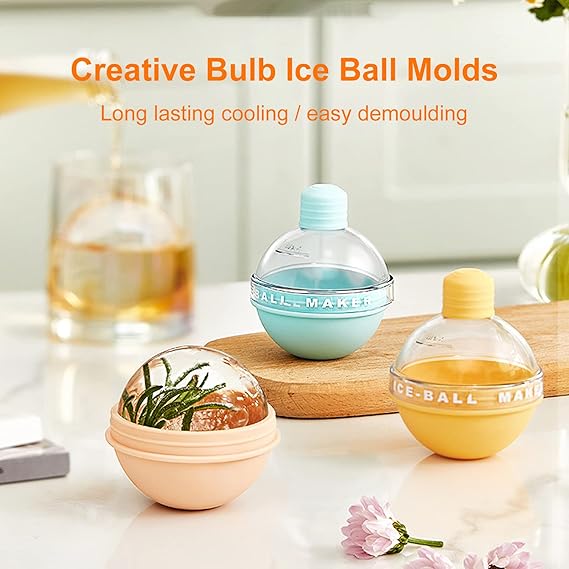 Bulb Ice Cube Hockey Mold Silicone Ice Maker Ball Tray (random Color)