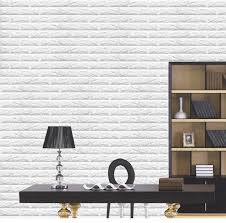 01 Pcs 3d Wall Stickers Faux Brick White Brick |70 X 77 Cm