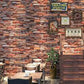 (1piece )brown 3d Wall Stickers Faux Brick