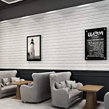 01 Pcs 3d Wall Stickers Faux Brick White Brick |70 X 77 Cm