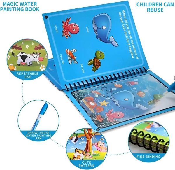 Magic Water Book  With Pen ( Random Book )