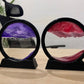 Moving Sand Art – Sand Clock – Hourglass Sand Timer – 3d Moving Sand Mountain With Metal Stand