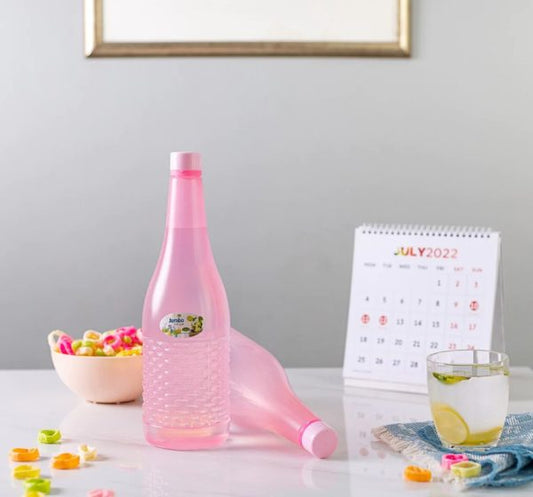 Pack Of 4 Plastic Jumbo Water Bottles (random Color)