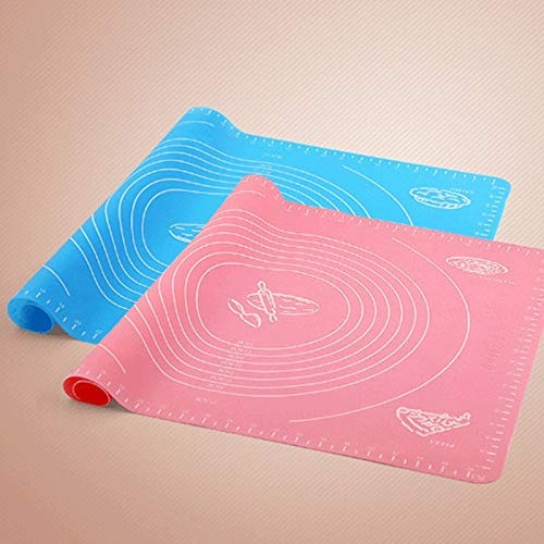 Silicone Pastry Mat Heat-resistant, Reusable Rolling Surface For Dough, Pizza, Pie, And Fondant (random Color)