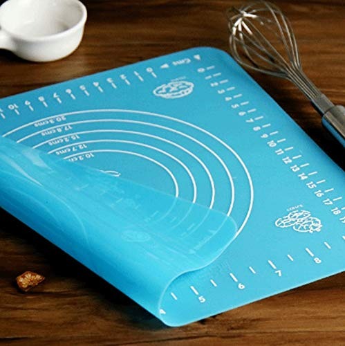 Silicone Pastry Mat Heat-resistant, Reusable Rolling Surface For Dough, Pizza, Pie, And Fondant (random Color)