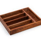 Wood Utensil Holder & Flatware Organizer Tray For Dining And Kitchen Use