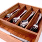 Wood Utensil Holder & Flatware Organizer Tray For Dining And Kitchen Use