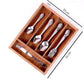 Wood Utensil Holder & Flatware Organizer Tray For Dining And Kitchen Use